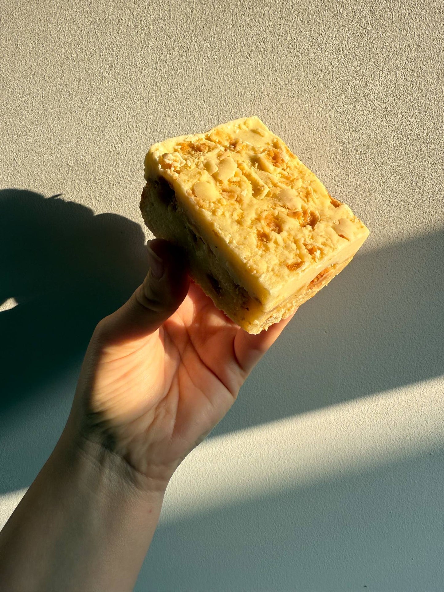White Malteser and Salted Caramel Blondie