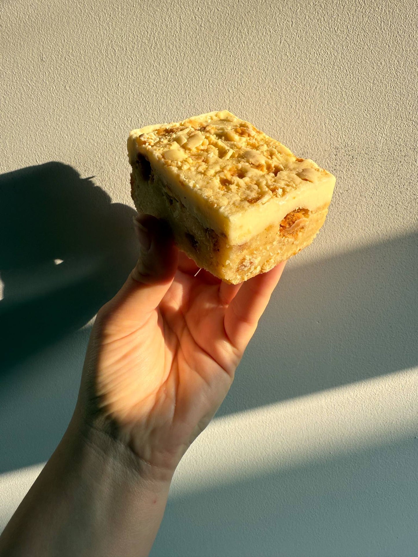 White Malteser and Salted Caramel Blondie