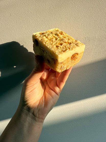 White Malteser and Salted Caramel Blondie